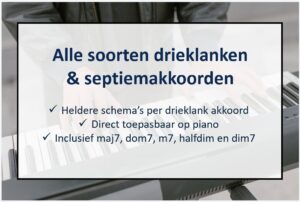Alle soorten drieklanken & septiemakkoorden pakket
