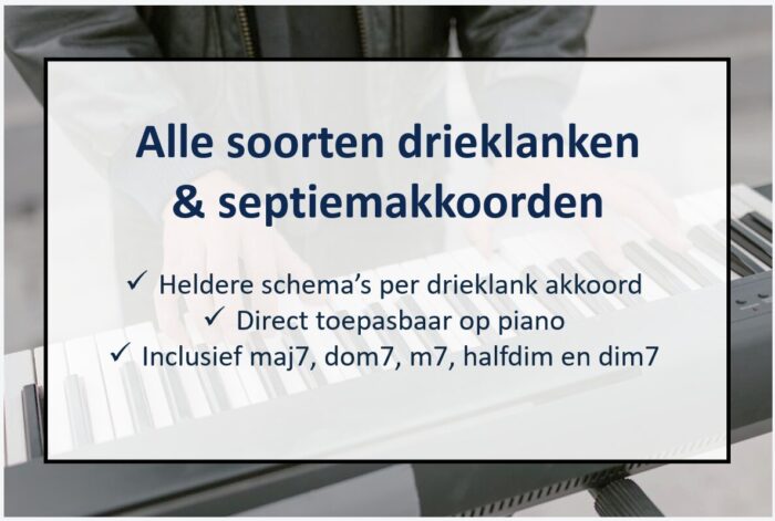 Alle soorten drieklanken & septiemakkoorden pakket