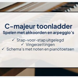 C majeur toonladder oefenen met akkoorden