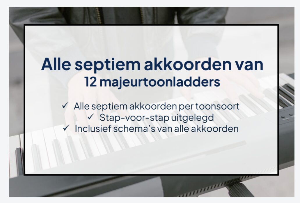 Septiem akkoorden in majeur toonladder oefenen